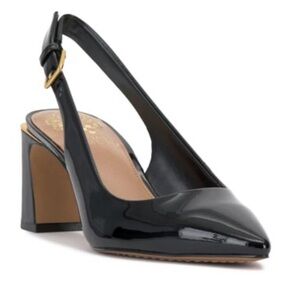 Vince Camuto Hamden Pump black patent leather heels
